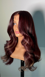 Glue-less Burgundy Raw Indian Wig | 3x6 Closure Wig